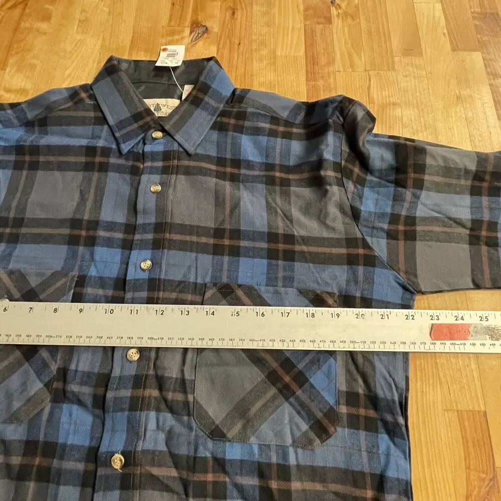Northwest Territory Shirt Plaid‎ Button Up Vintage Outdoors Mens M New